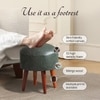 Brick Forest Green Faux Leather Ottoman Set Of 2
