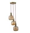 DEMARIUS Amber Glass Cluster Round Hanging Pendant