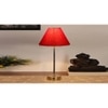 Red cotton with Metal Gold Table Lamp