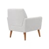 Thomas Boucle Fabric Arm Chair in White Colour