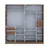 Loretta Engineered Wood 2 Sliding Door Wardrobe in Chocolate Oak Finish