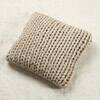Rapunzel Pale Whisper Hand Braided Cotton Knitted Decorative Cushion Cover 16 x 16 Inches