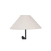 Evander White Natural Fiber Floor Lamp with Black Iron Base