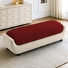 Marko Velvet 2 Seater 5 Feet Ottoman Bench in Maroon & Cream  Color