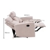 Canyon Three Seater Manual Fabric Recliner in Greige Beige Colour