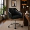 Doe Buck Colm Modern Black Leatherette Office Chair