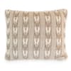 Margot Stone Combo Cotton Knitted Decorative Cushion Cover 16 x 16 Inches