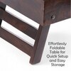Ohio Sheesham Wood Laptop Table with 1 side Drawer in Walnut Finish