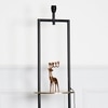 Gallow Metal Multiutility Shelf Floor Lamp With White Cotton Shade