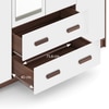 Miller 4 Doors 2 Drawers Wardrobe With Mirror and Lock in Two Tone Finish