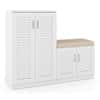 Bennis 25 Pair Shoe Rack in White Finish