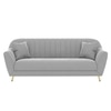 Rivo Velvet 3 Seater Sofa in Grey Color