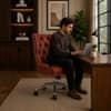 Doe Buck Amparo Brown Leatherette Executive Office Chair