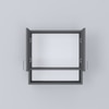 2 Doors Modular Wall Mounted Kitchen Cabinet With Organizer Shelf In Slate Grey Finish