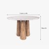 Hump Solid Wood Four Seater Dining Table in Brown Colour