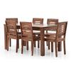 Arabia - Capra 6 Seater Dining Table Set Finish Mahogany
