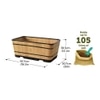 VegTrug Wooden Trough Planter 90cm Burnt Oak