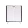 Nextstep Modern Metal Floor Cabinet Black And White