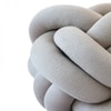 Nodo Cotton Knitted Knot Pillow  Pale Whisper 11X11 Inches