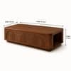 Camden Sheesham Wood Geometric Arch Coffee Table in Walnut Finish
