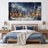 The Castle Decor Abstract Art Wall Painting Wooden Framed Digital Painting 27x48 Inch (Style 21)