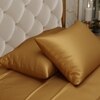 Stoa Paris Satin Pillow Covers,  Premium Plain Pillow Cover Set of 2, 68L x 45W cms - Eternal Glow
