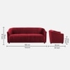 Camro Fabric Sofa (Maroon)