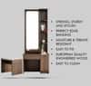 Hexa Red Wooden Dressing Table in Flower Wenge Colour