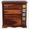Rangrez Sheesham Wood Chest of Drawers in Honey Oak Finish