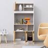 Hexa Red Crockery Unit Multipurpose Wooden Cabinet in Frosty White And Giant Wood Colour