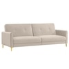 Gilud 3 Seater Click-Clack Sofa cum Bed  in Cream Colour