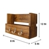 Tivoli Wooden Wall Organiser With Key Holders