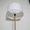 Jigger Metal Multiutility Shelf Floor Lamp With White Cotton Shade