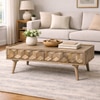 Tear Solid Wood Coffee Table In Natural Finish