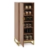 Nina 12 Pairs Solid Wood Shoe Cabinet In Amber Walnut Finish