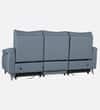 Levanto Half Leather 3 Seater Zero Wall Electric Recliner Sofa in Ocean Blue