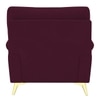 Osbert Velvet 1 Seater Sofa in red wine Color