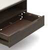 Lunar Solid Wood and Carrara White Marble TV Unit in Danish Walnut Finish