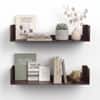 Alivo Floating Bookshelf Brown