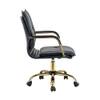 Doe Buck Marlon Modern Black Faux Leather Office Chair