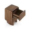 Olen Solid Wood Bedside Table In Amber Walnut Finish