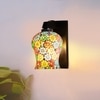 Devansh Solid Wood Electric Wall Light in Brown Colour with Multi Shade Count of 1 Light