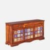 Rangrez Three Door Sheesham Wood Sideboard in Honey Oak Finish