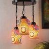 Zachariah Multicolour Glass Cluster Hanging Light