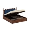 Tavora Sheesham Wood King Size Bed With Hydraulic Storage In Provincial Teak Finish