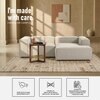Elegantedge Wood Left Aligned 2-Seater With Upholstery Non Storage Sofa In White Colour