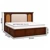 Virasat Solid Wood Comfort Queen Bed Hydraulic Storage Provincial Teak Finish Mattress 60 x 78 Inch