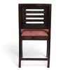 Rosslyn Sheesham Wood Dining Chair in Mahogany Finish & Coral Pink Velvet Cushion Seat