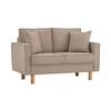 Scandinavian Nexon Two Seater Sofa Natural Wood Finish