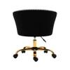 Doe Buck Paolo Black Houndstooth Upholstered Swivel Office Chair